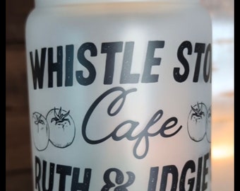 Fried Green Tomatoes - Ruth's and Idgie's Southern BBQ - Whistlestop Cafe - Custom Glass Tumbler