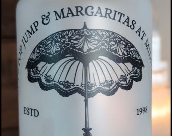 Midnight Margaritas - Owens Sisters - Annual Parasol Jump - Custom Glass Cup - Practical Magic