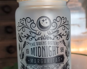 Midnight Margaritas - There&#39;s a Little Witch in All of Us - Custom Glass Cup - Practical Magic