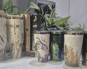 Violet Sorrengail - Fourth Wing Inspired - Double Walled Stainless Steel Custom Engraved Tumblers