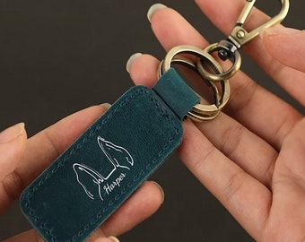 Handmade Leather Pet Keychains