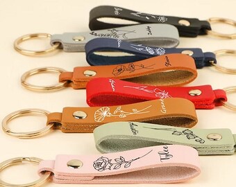 Handmade Leather Pet Keychains