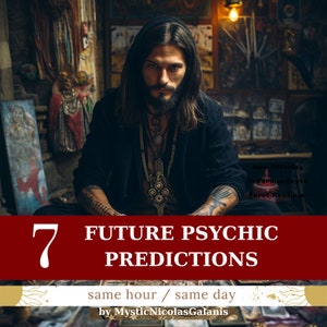 7 predicciones psíquicas futuras, lectura en la misma hora, lectura de astrología, lectura clarividente, lectura media, lectura de cartas del tarot, lectura media.