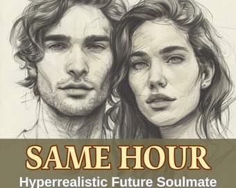Soulmate Reading& Drawing, Future Soulmate, Future Wife, Love Reading, Detailed Soulmate Tarot Reading, Hyperrealistic Sketch