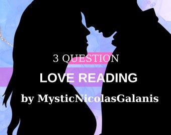 Love Reading by Nicolas Lecture de tarot en 3 questions, lecture psychique, guidance psychique, lecture de l'âme sœur de la flamme jumelle, tarot 98 % des prédictions de compte