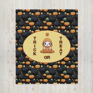 Halloween Kawaii Puppy Trick or Treat-deken