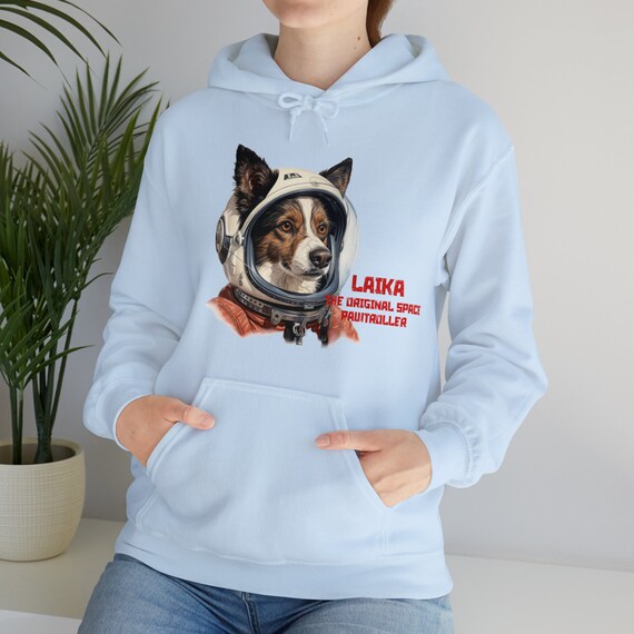 Laika perro astronauta perro vintage unisex sudadera con capucha historia sudadera URSS regalo unisex sueter nostalgico regalo espacio perro amante Rusia divertido regalo Etsy Espana