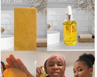 Kurkuma Gesichtsöl und 2 Kurkuma Seife