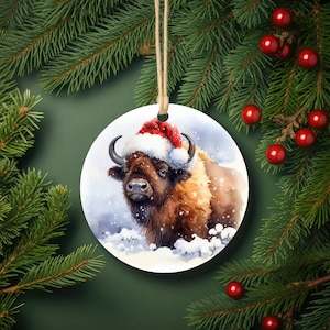 Personalized Buffalo Holiday Metal Ornament