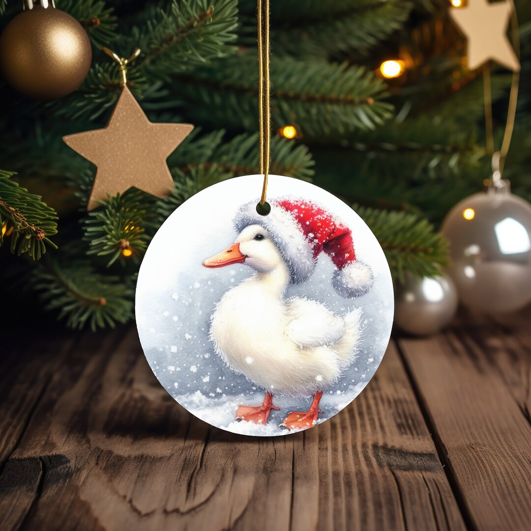 White Duck Farm Animal Christmas Tree Ornament Etsy