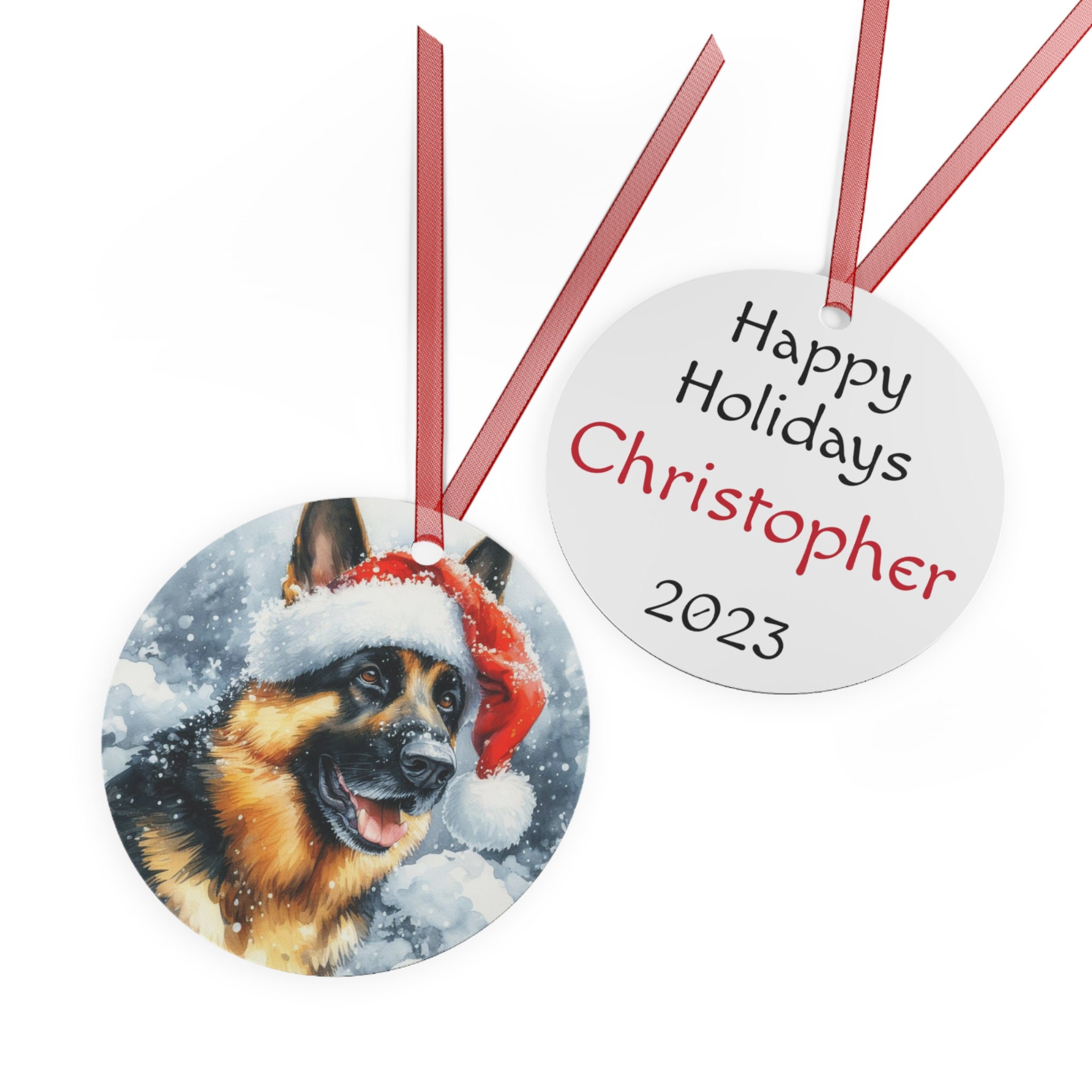Personalized German Shepherd Pet Dog Christmas Tree Ornament UK