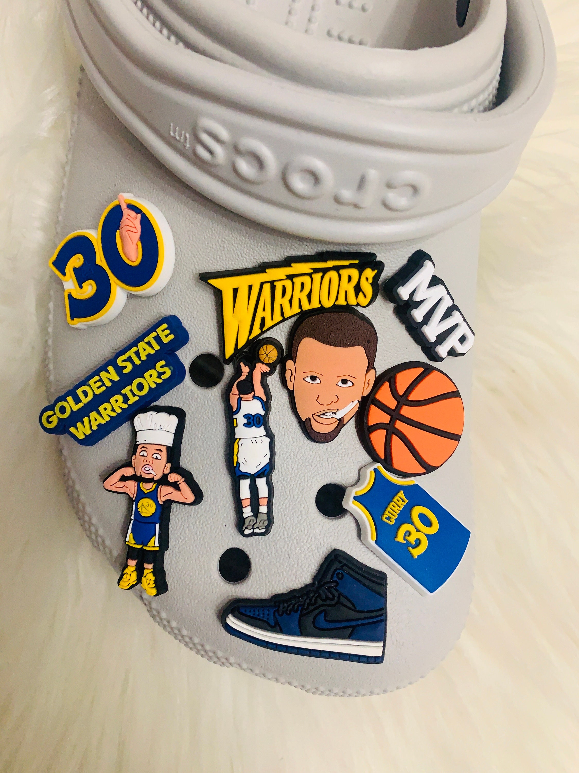 10 Piece Famous Basketball Legend Croc Shoe Charm Decorations, Sports