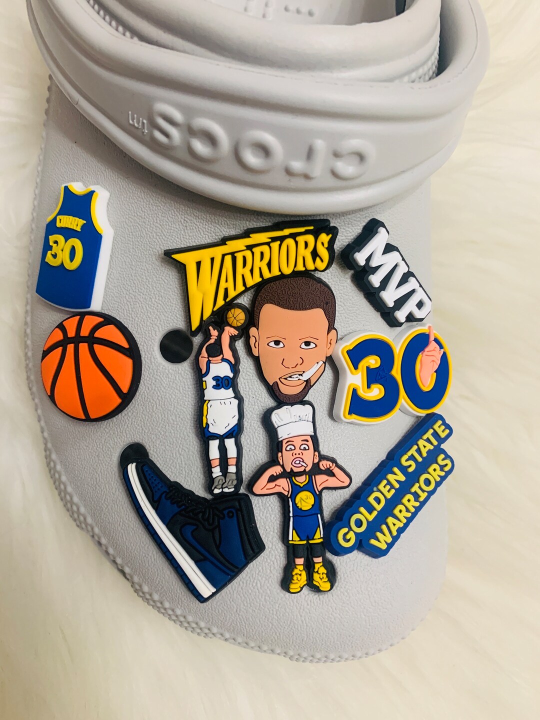 10 Piece Famous Basketball Legend Croc Shoe Charm Decorations, Sports