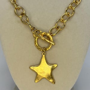 Chunky Gold Star Necklace
