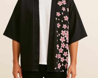 Kimono Japanese Art Print Style Haori - Sakura Pattern