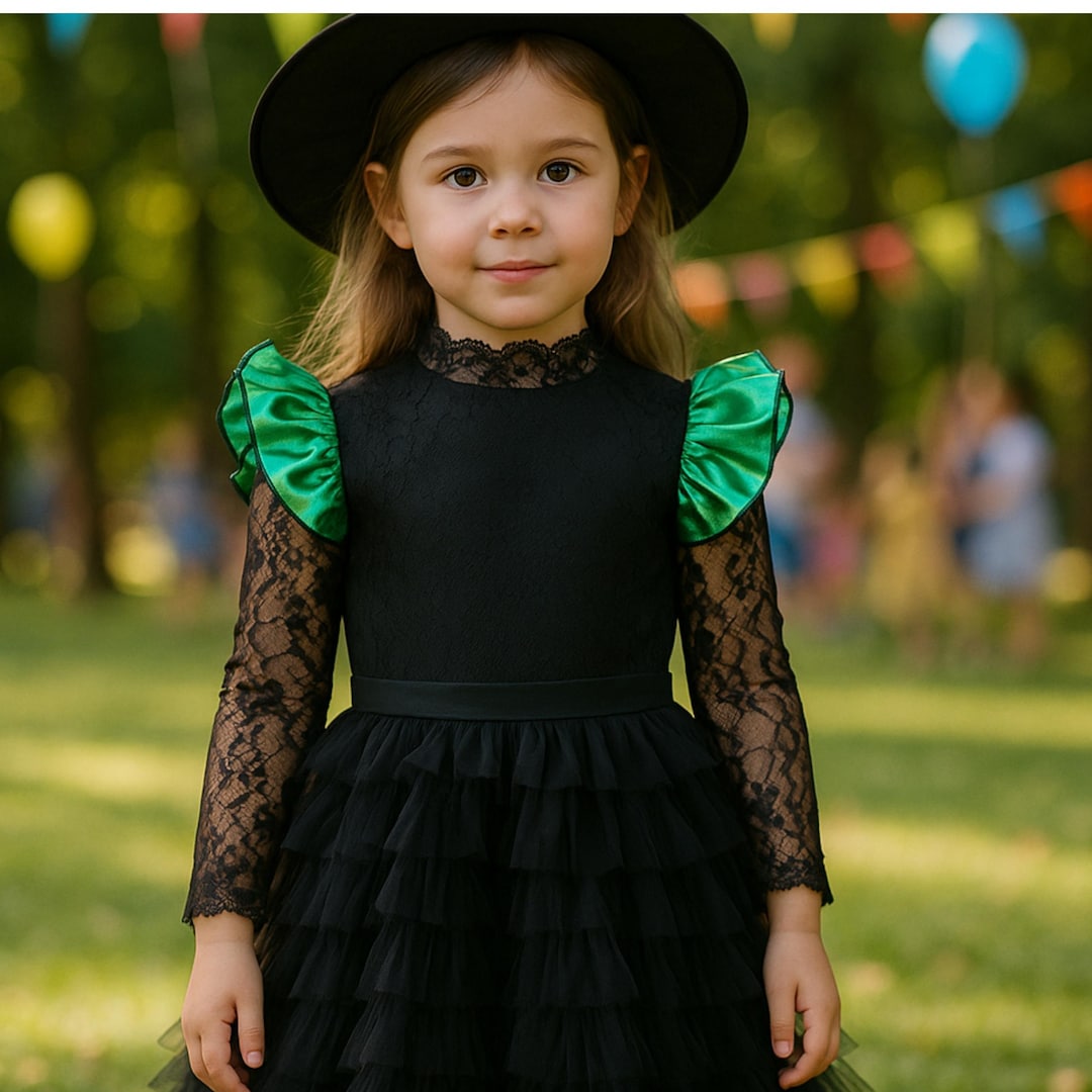 Girls Birthday Dress Girls Black Sequin Princess Dress Children's Prom Dress