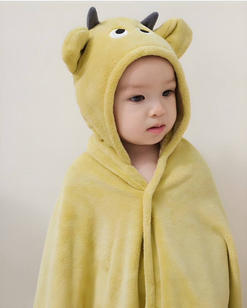 Baby Bath Towel Cape With Hooded Robe Bathing Infant Blanket Etsy UK