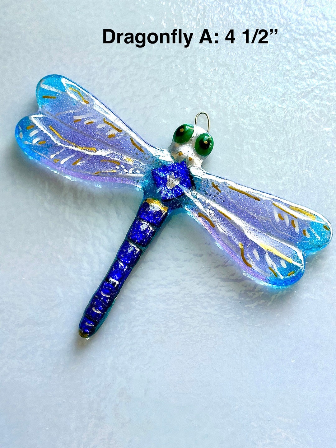 Fused Glass Dragonfly Suncatcher / Ornament various Colors Etsy