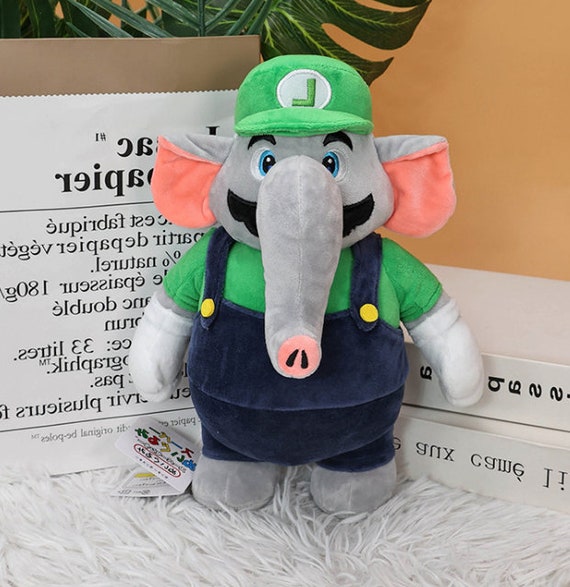 Peluche Super Mario bros Luigi Meraviglia Elefante 27cm Plush Elephant  velluto