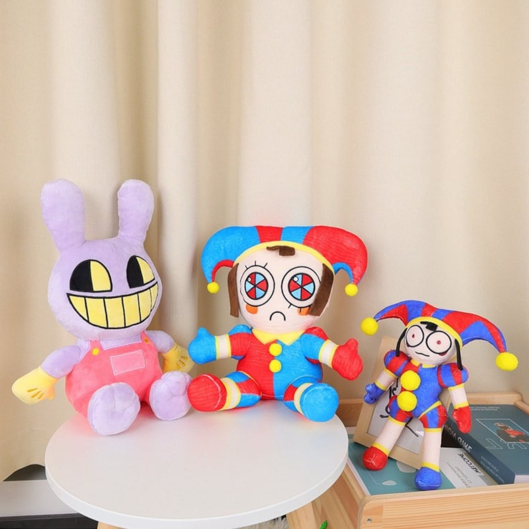 The Digital Circus Plüsch Spielzeug, 25cm The Amazing Digital Circus  Plush,Pomni Plushies Toy,Plüsch Kuscheltier,Amazing Pomni Jax Kuscheltier, Puppen Spielzeug für Jungen Mädchen Geburtstagsgeschenke: :  Spielzeug