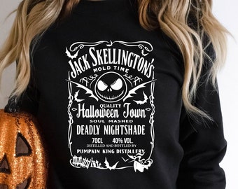 Jack Skellington Sweatshirt,Jack Skellington Fan,Jack Skellington Distillery,HalloweenTown,Tim Burton Fan,Sandy Claws,Jack and Sally Shirt