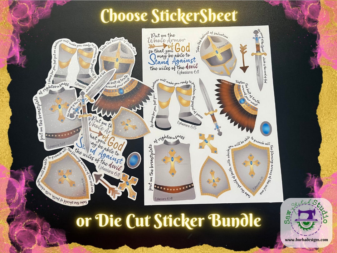 Armor of God Stickers: Bible Verse Decals, Sunday School Gifts - Etsy