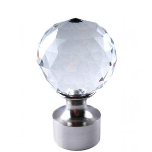 Metro Aria Finial for both 1.5&quot; Dia ( 1-1/4&quot; ) or 1.125&quot; ( 1-1/8&quot; ) Dia Round and Traverse Rods