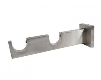 1 1/8 Metro Double Rod Square Bracket for Round Metal or Lucite Curtain Drapery Rods