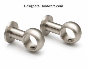 1/2" Cafe Curtain Rod Bracket | Sash Style Wall Mount Hardware for Kitchen & Bathroom Small Windows
