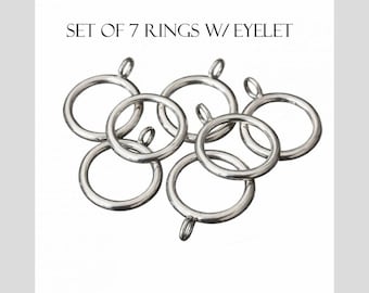 1/2"Dia. Cafe Collection Drapery Curtain Rod Metal Rings in Modern Metal Finishes