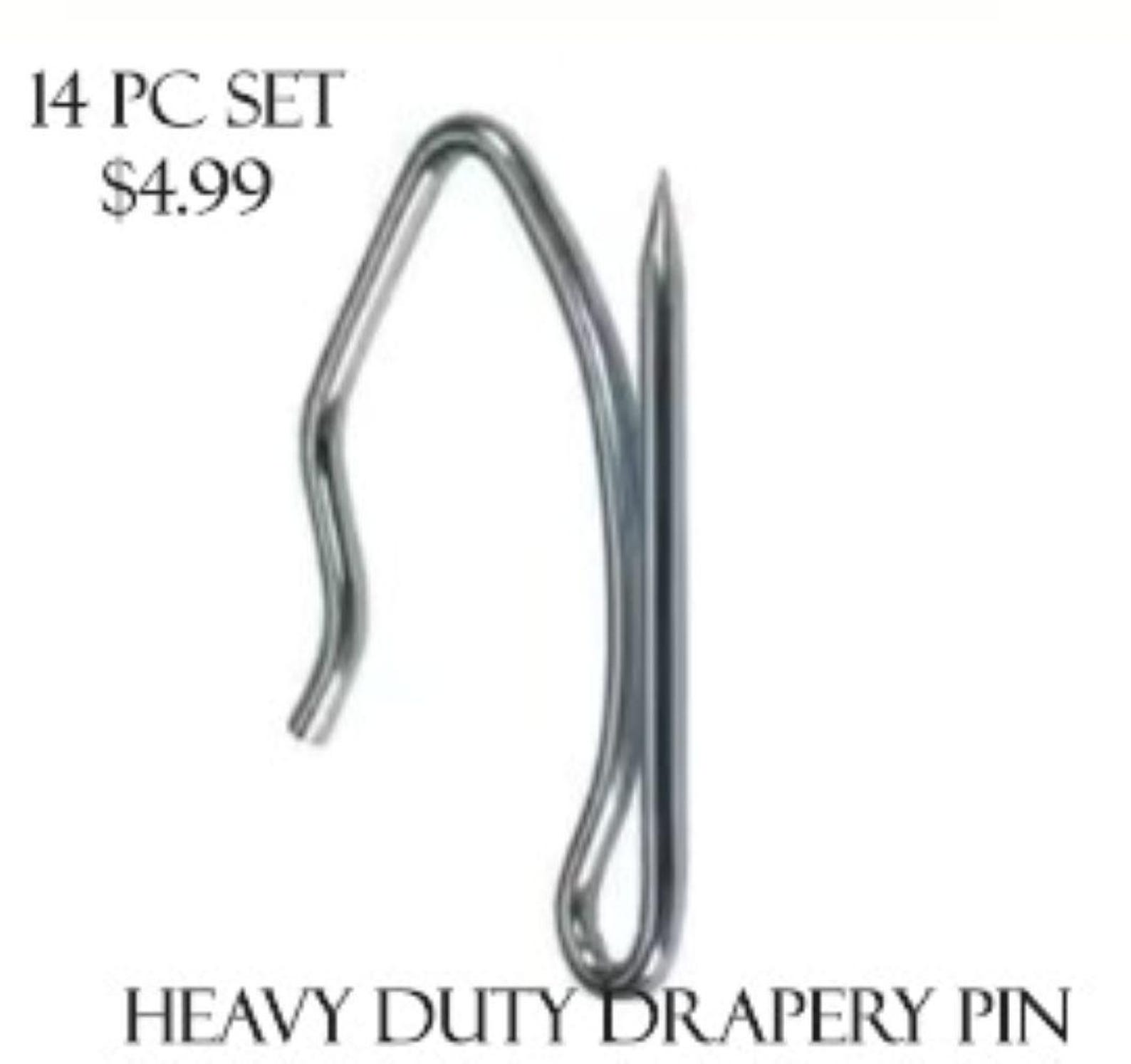 Metal Drapery Pins and Pleater Hooks for Curtain Rings & Custom Drapery ...