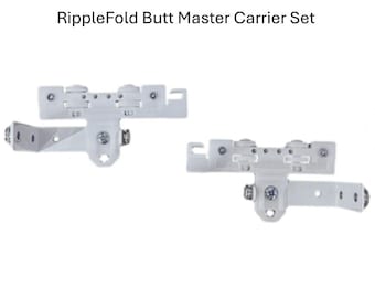 1-1/8" and 1-1/2" Diameter Track Butt Together Master Carrier Set Heavy Duty Ripplefold Wheeled  Style Drapery Curtain Rods
