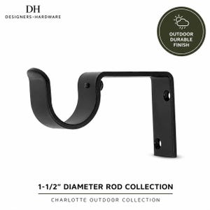 1-1/2"Dia. Charlotte Collection Saddle Brackets for our 1-1/2 in Drapery Curtain Rods Custom cut to Length
