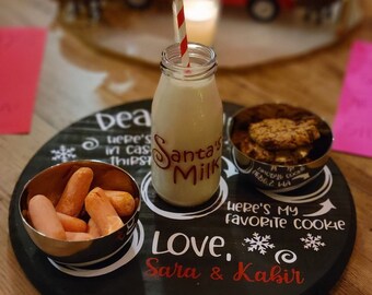 Bandeja de galletas de Papá Noel personalizada