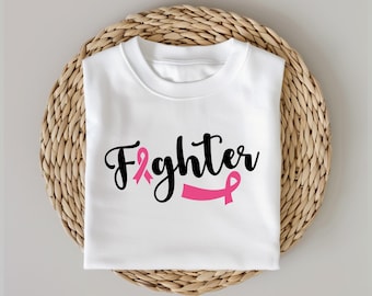 Camiseta / sudadera personalizable de concientización sobre el cáncer de mama / ROSA / Luchadora / Guerrera / Superviviente / Fuerte / Octubre / Vinilo / Sublimación