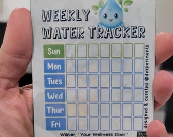 Registro de consumo de agua magnético borrable: pizarra blanca semanal para el refrigerador