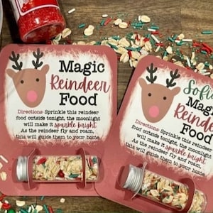 Kerstkaart rendieren eten