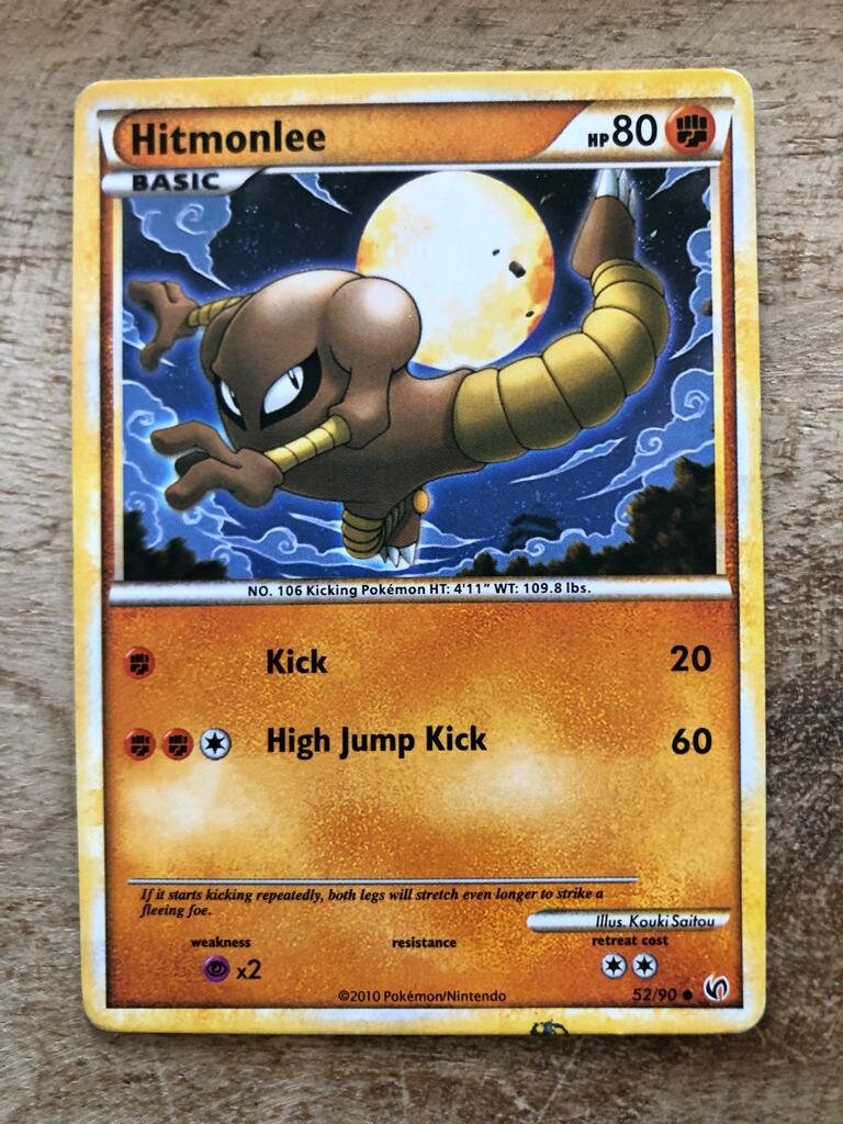 Hitmonlee Pokemon Card Anime Very Rare Pocket monster NINTENDO JAPAN F/S