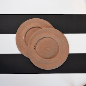 Beige Wool Beret