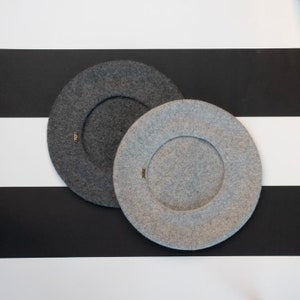 Grey Wool Beret
