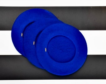 Royal Blue Wool Beret