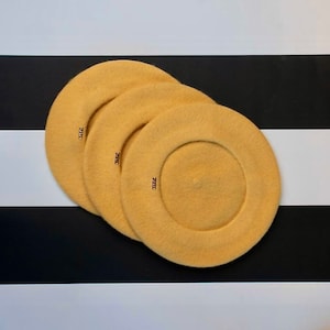Yellow Wool Beret
