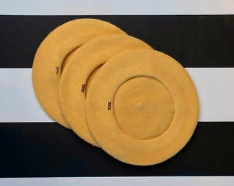 Yellow Wool Beret