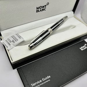 Stylo roller Montblanc Star walker en acier inoxydable, encre noire
