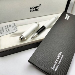 Stylo roller Montblanc Star walker encre bleue en acier inoxydable