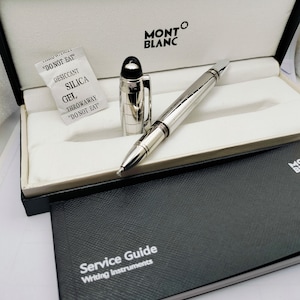 Stylo roller Montblanc Star walker en acier inoxydable, encre noire