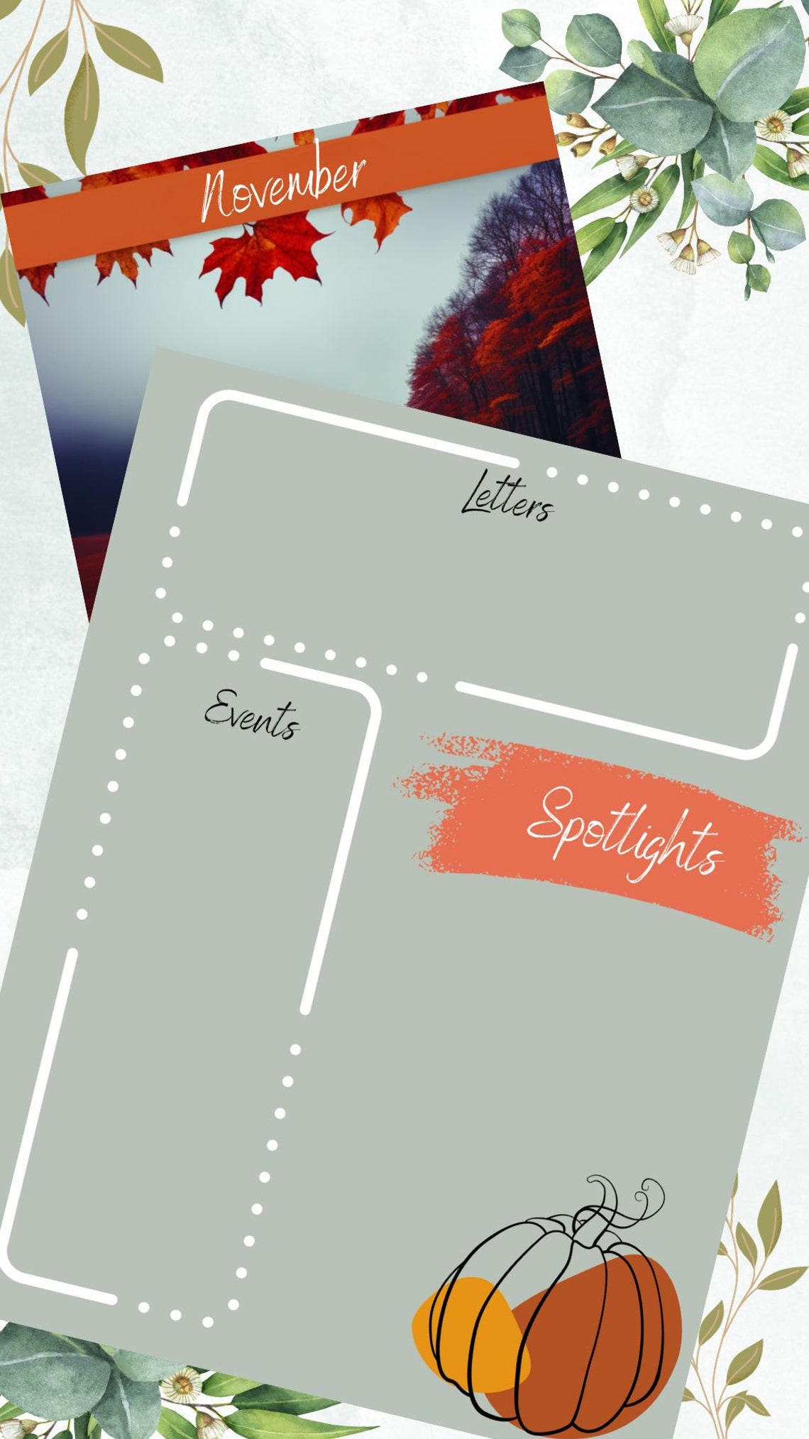 November Newsletter Flyer, Printable Community, Fall Newsletter ...