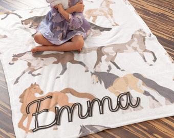 Daughter Blanket, Horse Stuff, Monogram Blanket, Monogrammed Blanket, Customized Newborn Gift, Pony Blanket, Minky Blanket, Velveteen Throw