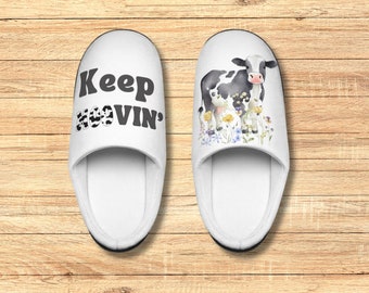 Eagerrich Kawaii Fuzzy Cow Slippers For Women - Warm, Cozy, Anti-Slip House Slippers In Multiple Sizes - View #7
