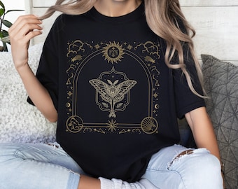Motte Shirt, Luna Motte Shirt, Motten T-Shirt, Schmetterling Shirt, Goblincore, Fairycore, Cottagecore Shirt, Boho Shirt, Vintage Shirt